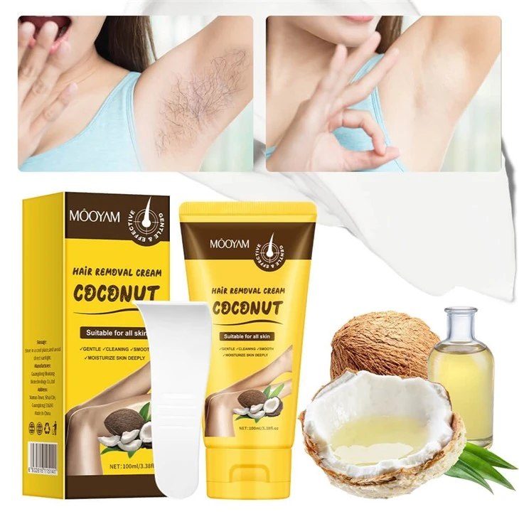 5 Mins Efficiency Herbal Full Body Painless Depilatory Coconut Hair Removal Cream best